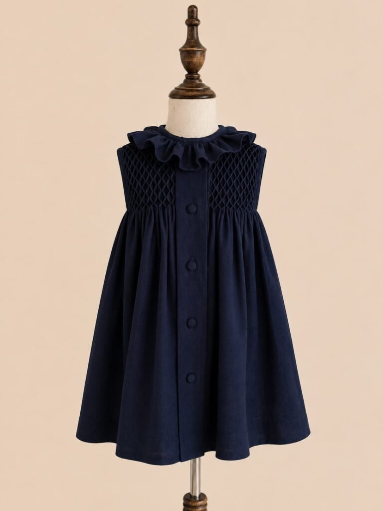 Vestido artesanal Azul - LEEMBA KIDS