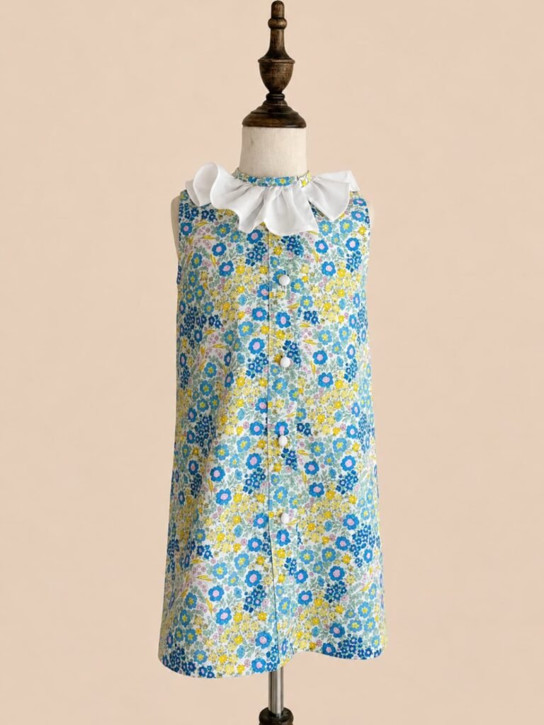 Vestido infantil hecho a mano, multicolores