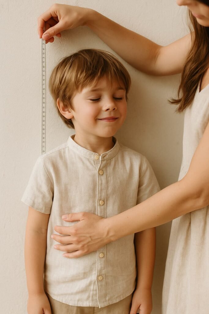 Toma de talla a niño