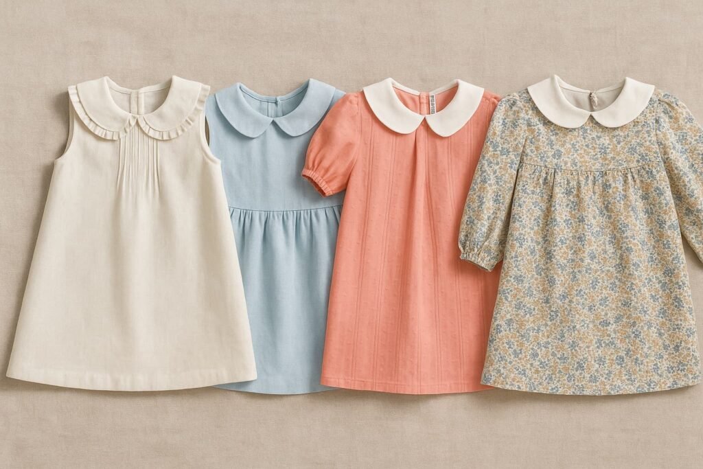 Vestidos de niña con cuello Peter Pan - distintos modelos