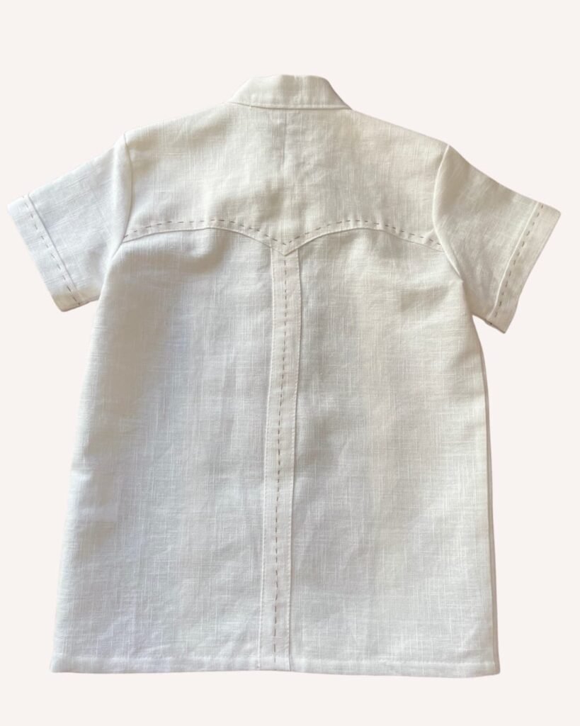 Camisa con cuello mao - parte posterior - Léemba Kids