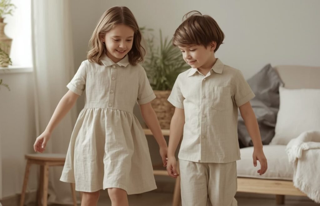 Hermanos vestidos a juego