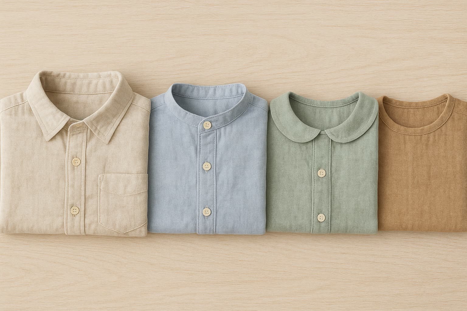 Tipos de cuellos de camisa - Léemba Kids