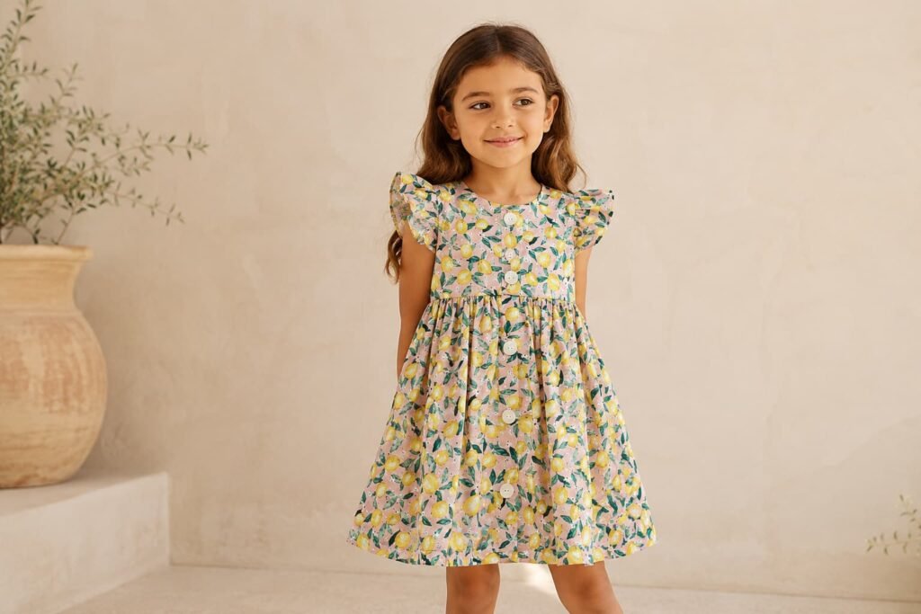 Vestido de lino infantil para verano