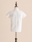 camisa de niño de lino de talles parte trasera