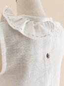 detalles vestido de lino niña - cuello y puntos