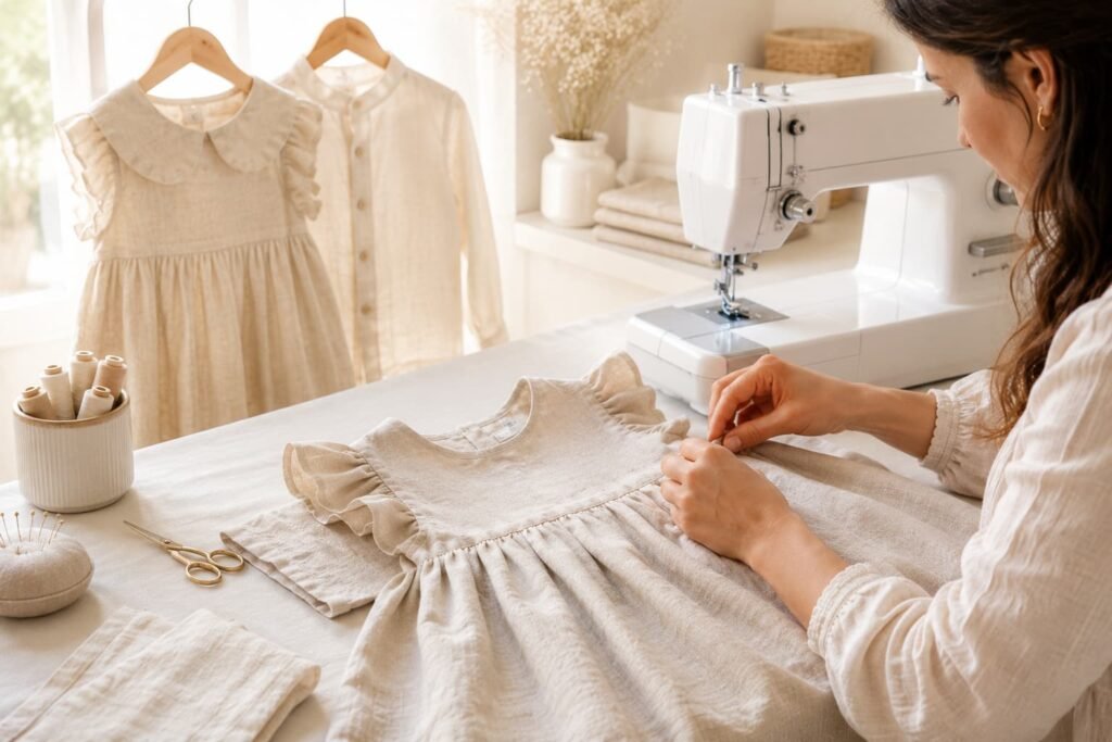 Ropa infantil de lino hecha a mano - Léemba kids