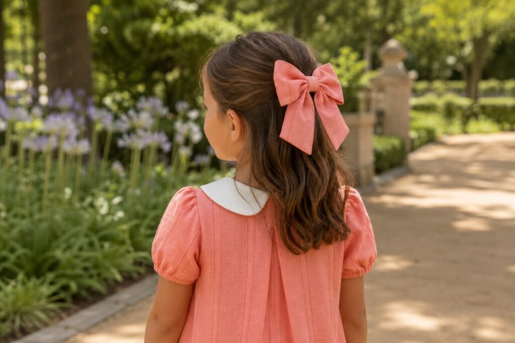 Lazo de niña a juego con el vestido