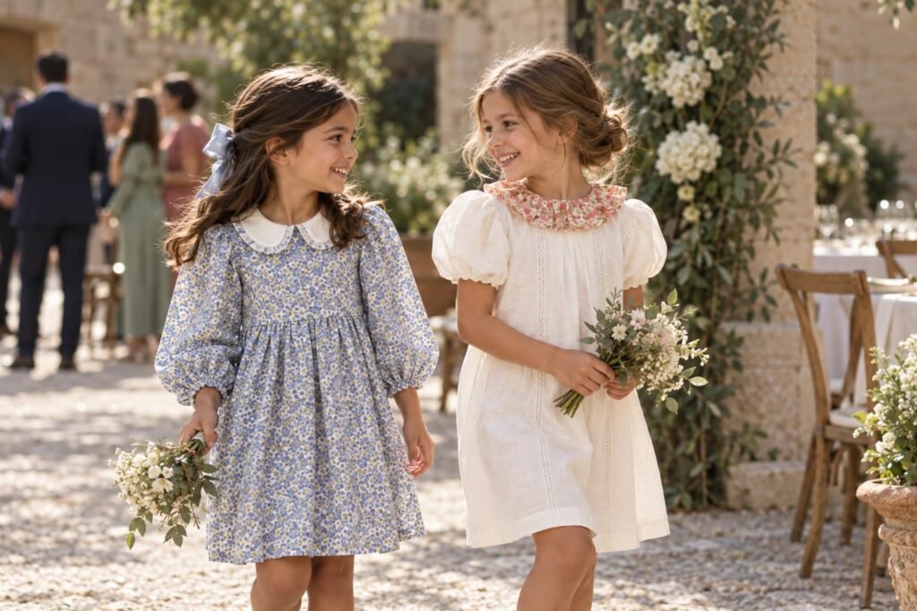 vestido elegantes de niña para bodas y ceremonias
